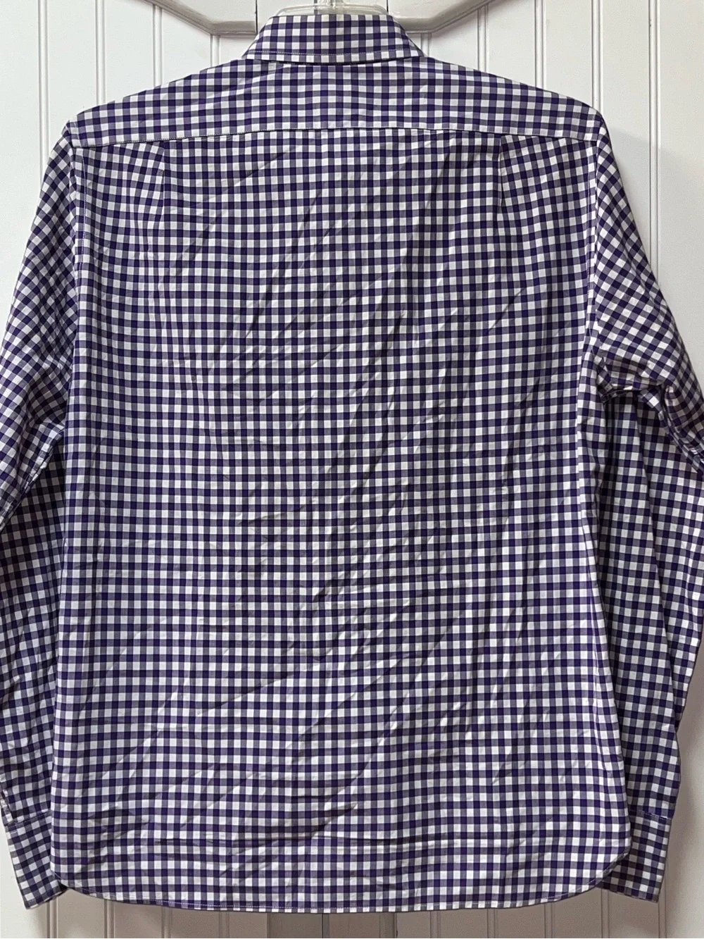 J Crew Purple Gingham Check Oxford Shirt M
